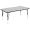 Flash Furniture Rectangle 28 W, 47.5 L, 25.25 H, Chrome, Laminate, Particleboard, Steel, Grey XU-A3048-CON-GY-T-P-GG - alternate 10